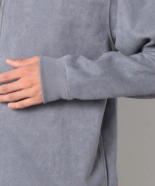 Grand PARK（グランドパーク）の「マイクロファイバージップブルゾン（カーディガン/ボレロ・メンズ・アイボリー/ブルー/ライトグレー/スミクロ・LARGE/MEDIUM）」の9枚目の写真