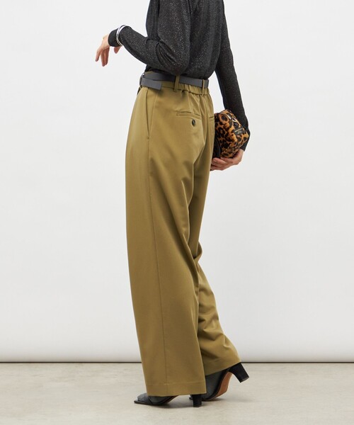 NOLLEY’S Sophi(ノーリーズソフィ)の「ウォッシャブルピーチツイルラップワイドパンツ(その他パンツ・レディース・オフホワイト/オリーブ/チャコールグレー・34/36/38)」の15枚目の写真
