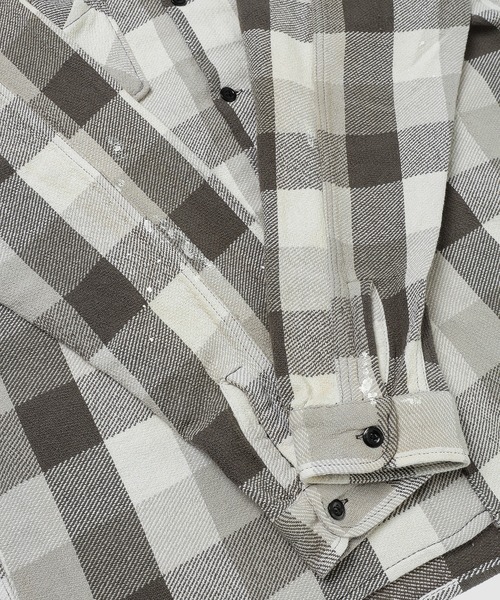 BOW WOW（バウワウ）の「DAMAGED AND STAINED FLANNEL SHIRT（シャツ/ブラウス・メンズ・グレー系・L/XL）」の5枚目の写真