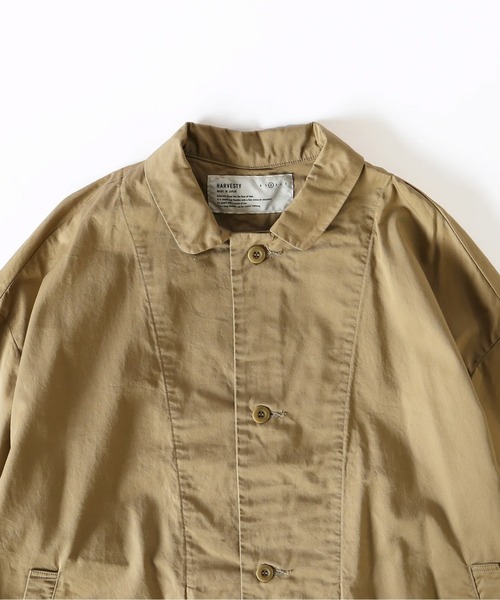 HARVESTY（ハーベスティ）の「HARVESTY / ハーベスティー OVER COAT COMA BURBERRY CLOTH (A32502) バーバリークロス オーバーコート（ステンカラーコート・レディース・ベージュ/オリーブ/ブラック・1/2）」の19枚目の写真