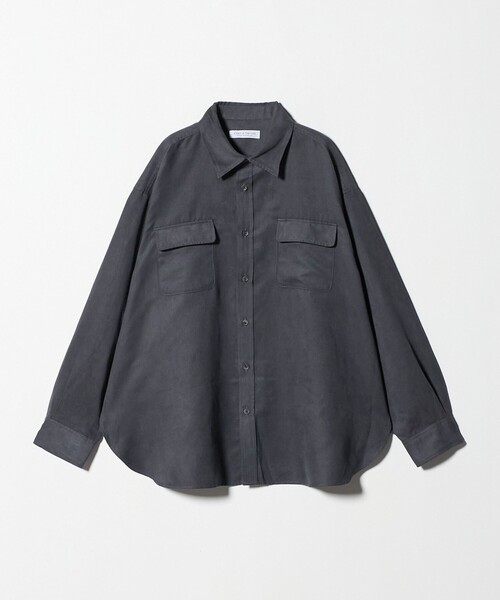 A DAY IN THE LIFE UNITED ARROWS(アデイインザライフユナイテッドアローズ)の「スエードライク ダブルポケットシャツ ‐ウォッシャブル‐<A DAY IN THE LIFE>(シャツ/ブラウス・レディース・ナチュラル/モカ/ロイヤルブルー・FREE)」の3枚目の写真