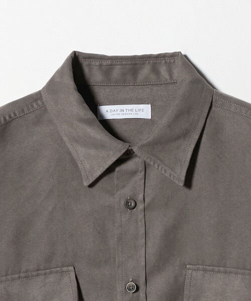 A DAY IN THE LIFE UNITED ARROWS(アデイインザライフユナイテッドアローズ)の「スエードライク ダブルポケットシャツ ‐ウォッシャブル‐<A DAY IN THE LIFE>(シャツ/ブラウス・レディース・ナチュラル/モカ/ロイヤルブルー・FREE)」の5枚目の写真