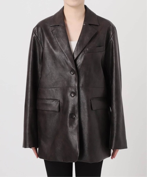 追加2》フェイクレザー/フェイクスエードジャケット（テーラード