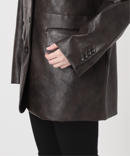 追加2》フェイクレザー/フェイクスエードジャケット（テーラード