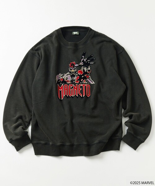 FREAK'S STORE（フリークスストア）の「MARVEL/マーベル/マグニートー/クルーネックスウェット/静電フロッキー加工（スウェット・メンズ・ブラック/ライトグレー・MEDIUM/LARGE）」の8枚目の写真