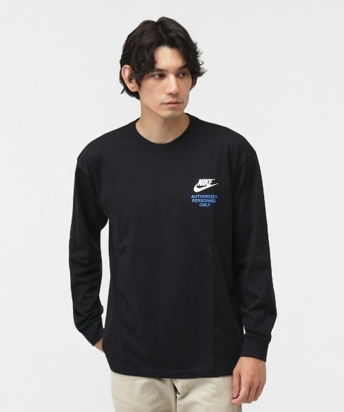 NIKE(ナイキ)の「ナイキ NIKE ナイキ M90 L/S Tシャツ AUTH PRSNL(Tシャツ/カットソー・メンズ・ブルー/ブラック/ホワイト・S/M/L/LL/3L)」の3枚目の写真