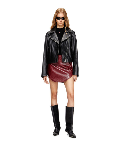 DIESEL（ディーゼル）の「ウィメンズ ダブルライダースジャケット L-UNATIC（ライダースジャケット・レディース・ブラック・40/44/42/38）」の3枚目の写真