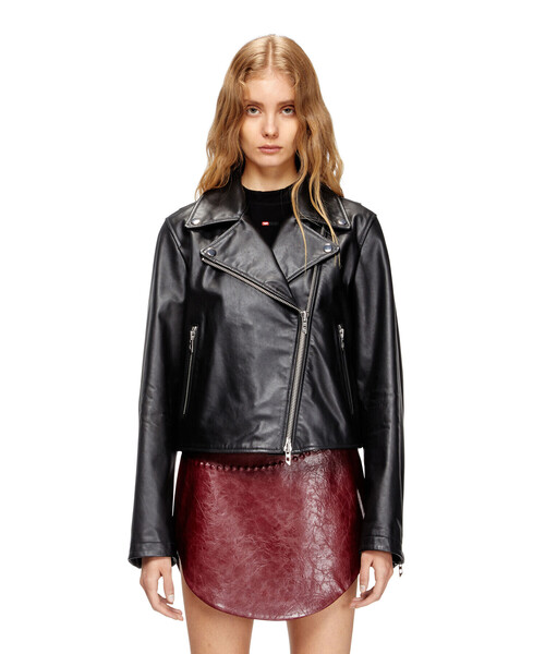 DIESEL（ディーゼル）の「ウィメンズ ダブルライダースジャケット L-UNATIC（ライダースジャケット・レディース・ブラック・40/44/42/38）」の5枚目の写真