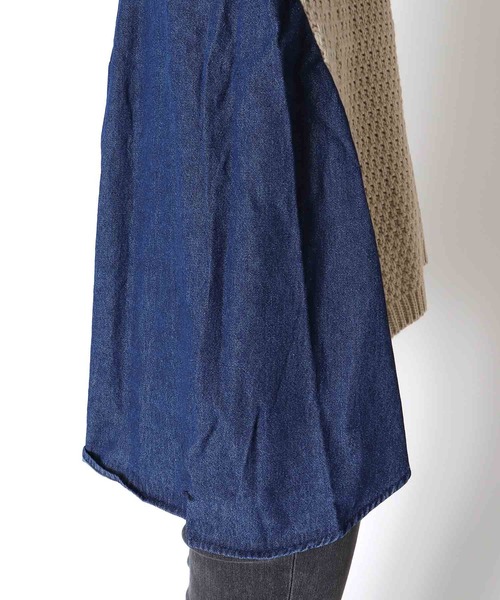 Cepica（セピカ）の「デニムコンビＡラインニットプルオーバー（ニット/セーター・レディース・チャコールグレー/ベージュ・FREE）」の20枚目の写真