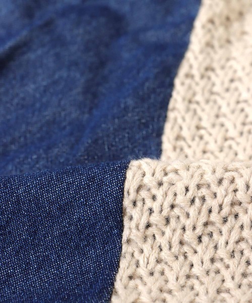 Cepica（セピカ）の「デニムコンビＡラインニットプルオーバー（ニット/セーター・レディース・チャコールグレー/ベージュ・FREE）」の21枚目の写真