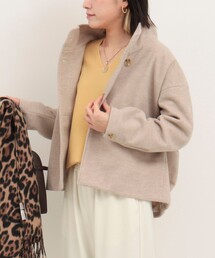 MICO COULIER | ウーレットヘリンボンスタンドショートコート(テーラードジャケット)