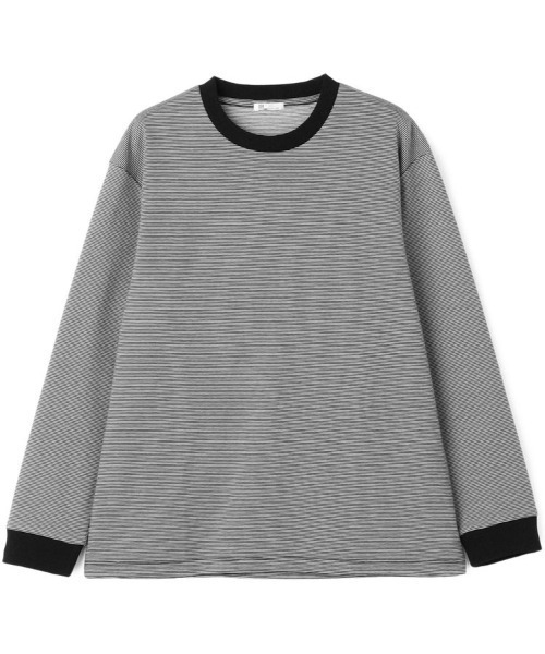 SUIT SELECT（スーツセレクト）の「【RBC/長袖】ボーダーシャツ（Tシャツ/カットソー・メンズ・ブラック/グレー/ネイビー・MEDIUM/LARGE/X-LARGE）」の16枚目の写真