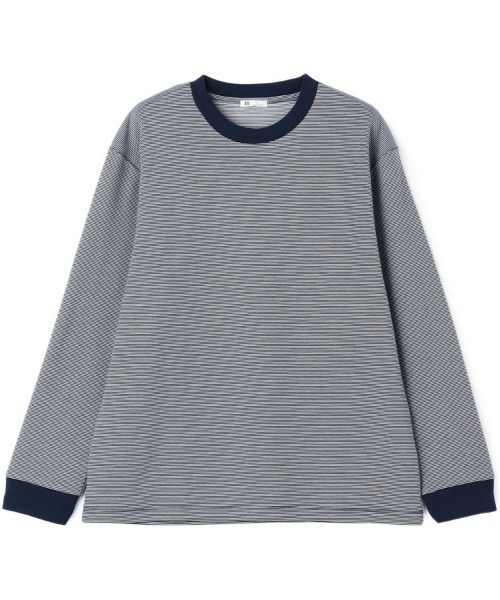 SUIT SELECT（スーツセレクト）の「【RBC/長袖】ボーダーシャツ（Tシャツ/カットソー・メンズ・ブラック/グレー/ネイビー・MEDIUM/LARGE/X-LARGE）」の20枚目の写真