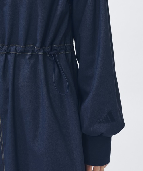 adidas(アディダス)の「【adidas×アルペン限定モデル】アディダス adidas デニム ライク ストレッチ ルーズ フィット ウーブン ワンピース(ワンピース・レディース・ブラック/ネイビー・S/M/L/XL)」の8枚目の写真