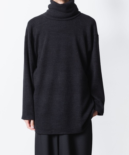 JACKAL RIB OVERSIZED TURTLE-NECK（ニット/セーター）｜ato（アトウ