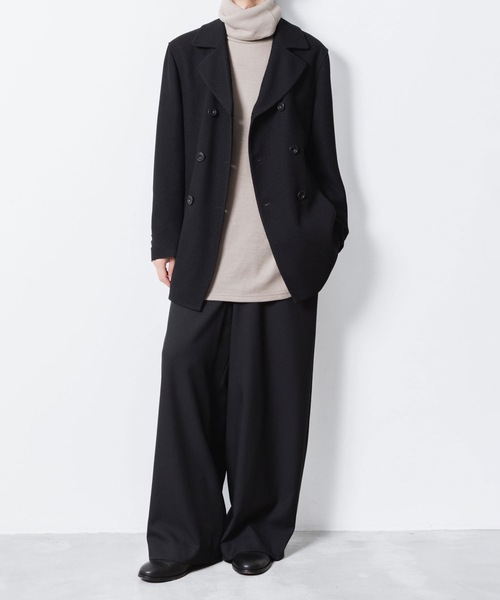 ato（アトウ）の「JACKAL RIB OVERSIZED TURTLE-NECK（ニット/セーター・メンズ・ブラック/グレイッシュベージュ・46/48）」の22枚目の写真