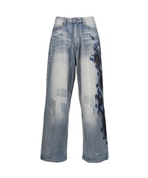 Jaded London（ジェイデッドロンドン）の「SPIKE AIRBRUSH BLUE JEAN（デニムパンツ）」
