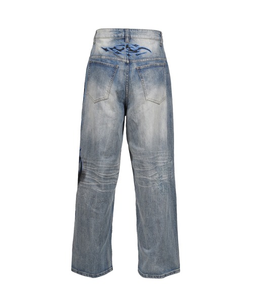 SPIKE AIRBRUSH BLUE JEAN（デニムパンツ）｜Jaded London（ジェイ