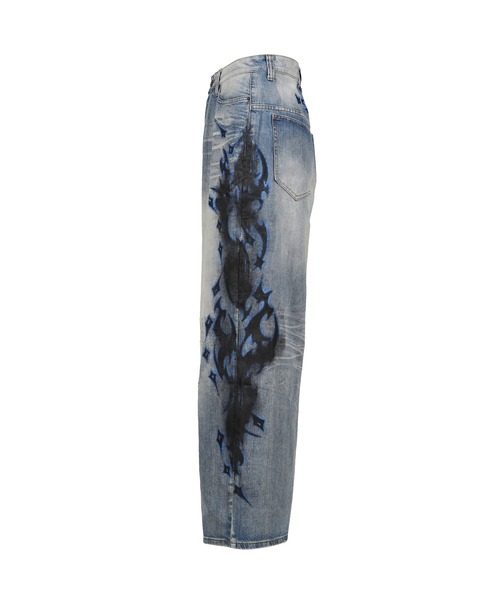SPIKE AIRBRUSH BLUE JEAN（デニムパンツ）｜Jaded London（ジェイ