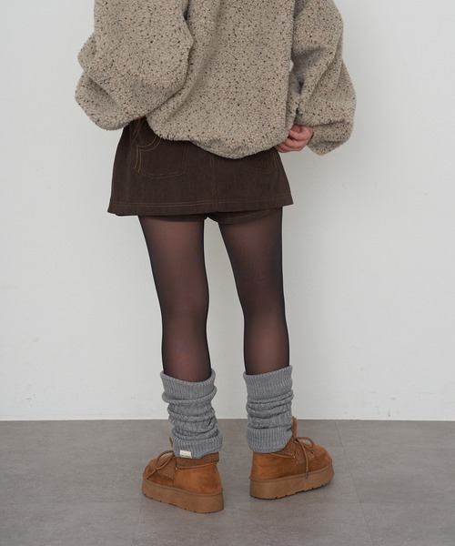 RAY CASSIN（レイカズン）の「コーデュロイピグメントマイクロショーツ（スカート・レディース・ベージュ系その他2/ブラウン/ネイビー・FREE）」の6枚目の写真