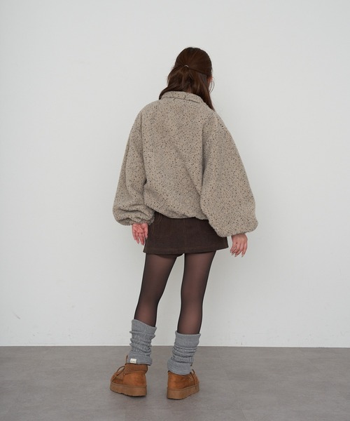 RAY CASSIN（レイカズン）の「コーデュロイピグメントマイクロショーツ（スカート・レディース・ベージュ系その他2/ブラウン/ネイビー・FREE）」の9枚目の写真