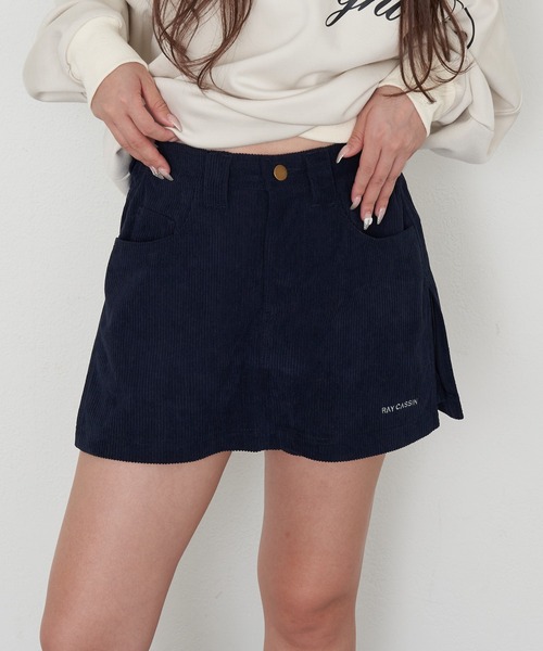 RAY CASSIN（レイカズン）の「コーデュロイピグメントマイクロショーツ（スカート・レディース・ベージュ系その他2/ブラウン/ネイビー・FREE）」の11枚目の写真