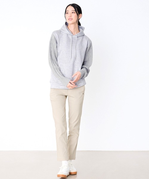 Arnold Palmer（アーノルドパーマー）の「スウェット × ニット シェア ドッキング フーディ（パーカー・レディース・マスタード/ブラック/杢グレー・XS/S/M/L/LL）」の19枚目の写真