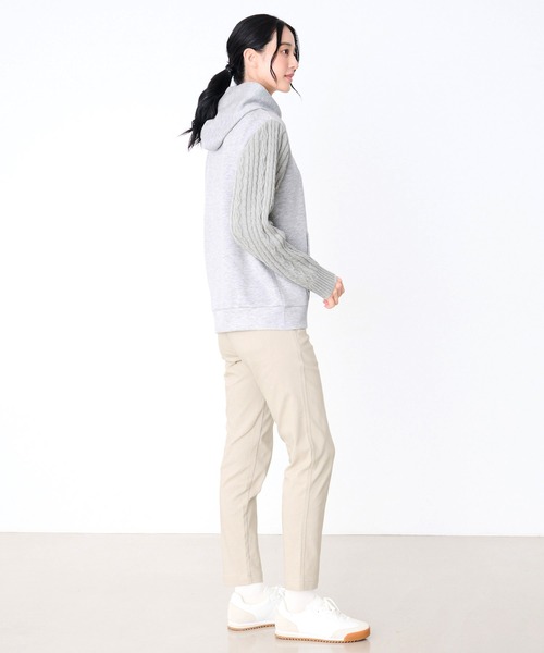 Arnold Palmer（アーノルドパーマー）の「スウェット × ニット シェア ドッキング フーディ（パーカー・レディース・マスタード/ブラック/杢グレー・XS/S/M/L/LL）」の11枚目の写真