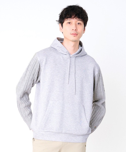 Arnold Palmer（アーノルドパーマー）の「スウェット × ニット シェア ドッキング フーディ（パーカー・レディース・マスタード/ブラック/杢グレー・XS/S/M/L/LL）」の12枚目の写真