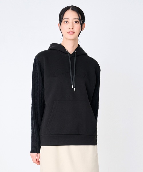 Arnold Palmer（アーノルドパーマー）の「スウェット × ニット シェア ドッキング フーディ（パーカー・レディース・マスタード/ブラック/杢グレー・XS/S/M/L/LL）」の5枚目の写真