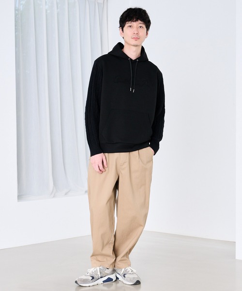 Arnold Palmer（アーノルドパーマー）の「スウェット × ニット シェア ドッキング フーディ（パーカー・レディース・マスタード/ブラック/杢グレー・XS/S/M/L/LL）」の9枚目の写真