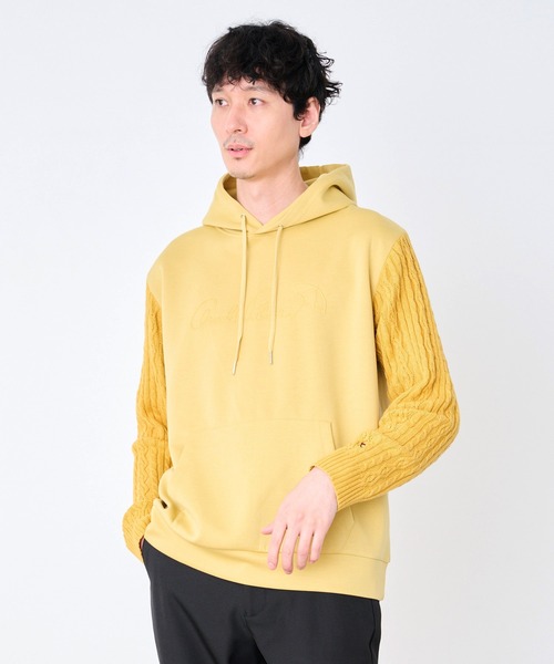 Arnold Palmer（アーノルドパーマー）の「スウェット × ニット シェア ドッキング フーディ（パーカー・レディース・マスタード/ブラック/杢グレー・XS/S/M/L/LL）」の17枚目の写真