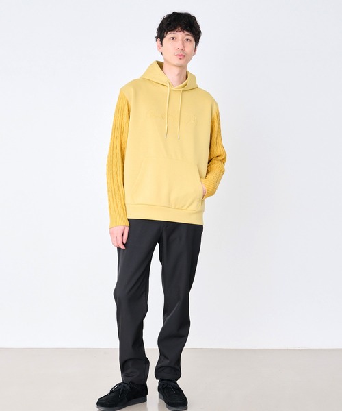 Arnold Palmer（アーノルドパーマー）の「スウェット × ニット シェア ドッキング フーディ（パーカー・レディース・マスタード/ブラック/杢グレー・XS/S/M/L/LL）」の18枚目の写真