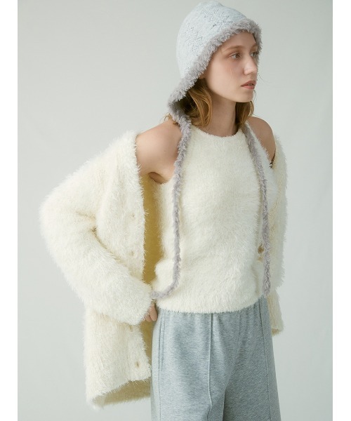 SH sheer ルームウェア　シャギー　カーディガン　ワンピース　ロング MOUSSY | SHEER LONG カーディガン (ワンピース(ロング） ) |SHEL'TTER