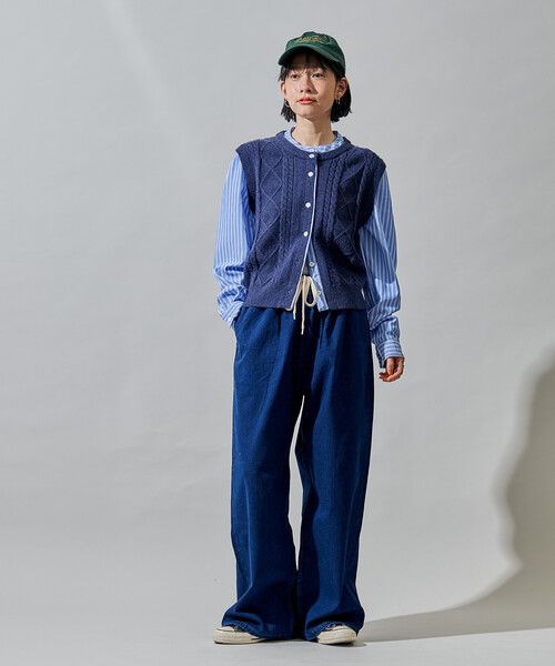 セール】＜低身長サイズあり＞裏起毛 ウォッシュ加工 デニム イージー