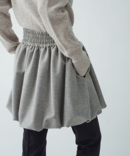 CODE A（コードエー）の「tweed balloon mini skirt（スカート・レディース・ライトグレー系3/ネイビー系3・00）」の9枚目の写真