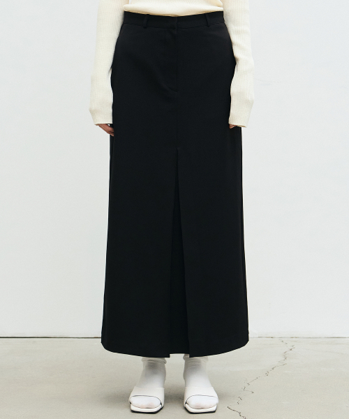 NICK&NICOLE(ニックアンドニコール)の「BOX PLEATED LONG SKIRT_BLACK(スカート・レディース・その他・SMALL/MEDIUM/LARGE)」の1枚目の写真