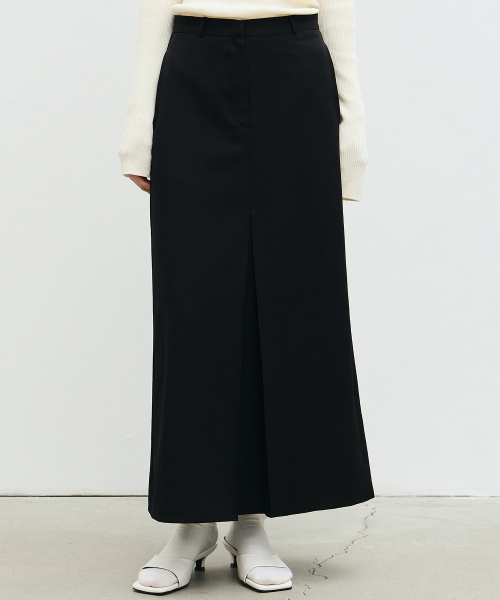 NICK&NICOLE(ニックアンドニコール)の「BOX PLEATED LONG SKIRT_BLACK(スカート・レディース・その他・SMALL/MEDIUM/LARGE)」の2枚目の写真