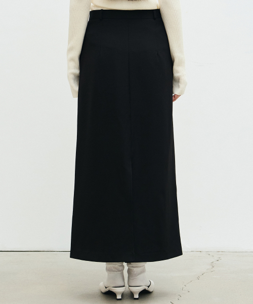 NICK&NICOLE(ニックアンドニコール)の「BOX PLEATED LONG SKIRT_BLACK(スカート・レディース・その他・SMALL/MEDIUM/LARGE)」の4枚目の写真