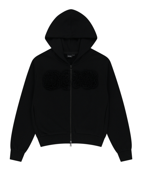 AAKAM(アーカム)の「Flowers Zip-Up Hoodie (Black)(パーカー・レディース・その他・1/2)」の1枚目の写真