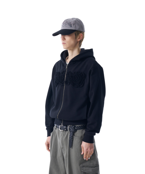 AAKAM(アーカム)の「Flowers Zip-Up Hoodie (Black)(パーカー・レディース・その他・1/2)」の10枚目の写真