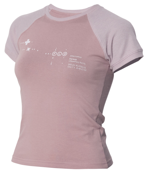 FLAREUP(フレアアップ)の「ムタ ワッフル ラグラン Tシャツ (FL-154_ピンク)(Tシャツ/カットソー・レディース・ライトピンク・1/2/3)」の8枚目の写真