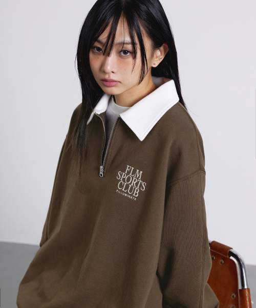 F.ILLUMINATE(フィルミネイト)の「FLMスポーツクラブスウェットシャツ-ブラウン(ポロシャツ・レディース・その他・SMALL/MEDIUM/LARGE)」の3枚目の写真