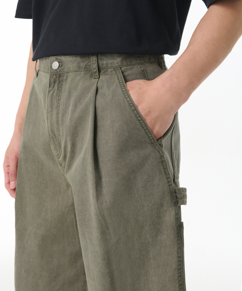 MUSINSA STANDARD（ムシンサスタンダード）の「ピグメントカーペンターバミューダパンツ [ダスティカーキ]（その他パンツ・メンズ・その他・28/29/36/34/32/30/31/33/26/27/40/38/42）」の7枚目の写真