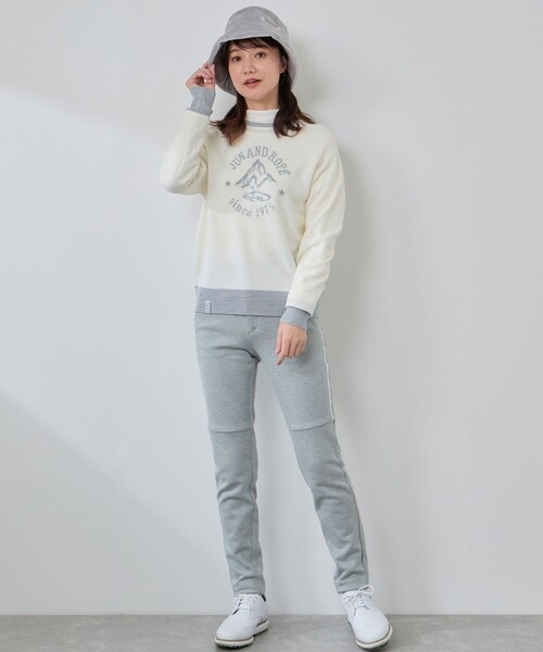 JUN&ROPE'（ジュンアンドロペ）の「マウンテン柄クルーネックニット（ニット/セーター・レディース・ホワイト/ブラック/サックスブルー・S/M/L）」の8枚目の写真