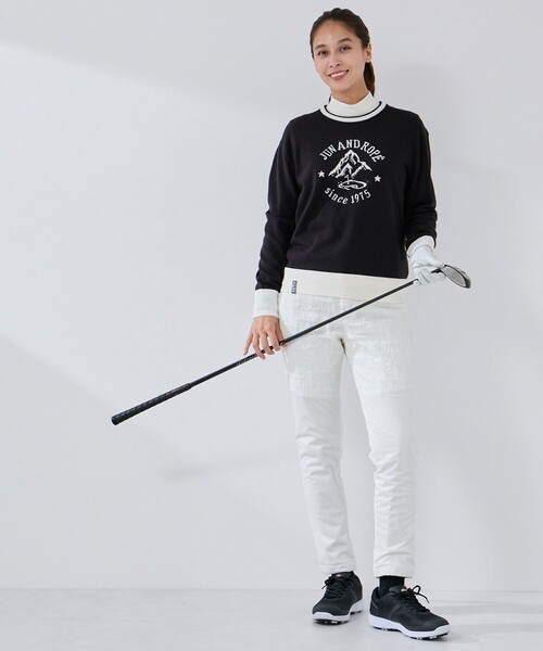 JUN&ROPE'（ジュンアンドロペ）の「マウンテン柄クルーネックニット（ニット/セーター・レディース・ホワイト/ブラック/サックスブルー・S/M/L）」の10枚目の写真