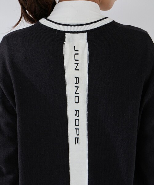 JUN&ROPE'（ジュンアンドロペ）の「マウンテン柄クルーネックニット（ニット/セーター・レディース・ホワイト/ブラック/サックスブルー・S/M/L）」の15枚目の写真