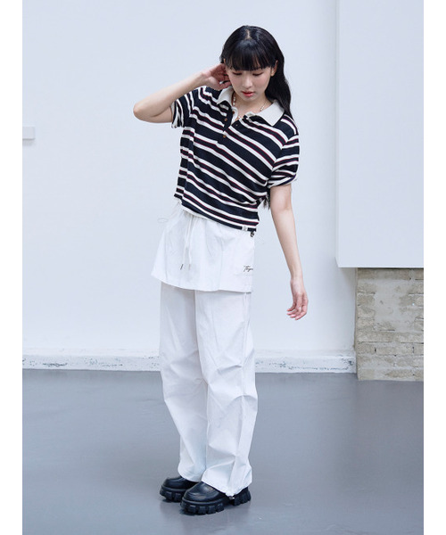 THE GREEN LAB（ザグリーンラボ）の「スカートレイヤードバンディングパンツ[ホワイト]（その他パンツ・レディース・その他・FREE）」の10枚目の写真