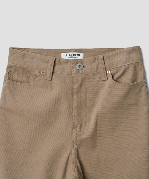 TTUDEMENT（トュードメント）の「COTTON FLARED PANTS_BEIGE（その他パンツ・レディース・その他・LARGE/SMALL/MEDIUM）」の7枚目の写真
