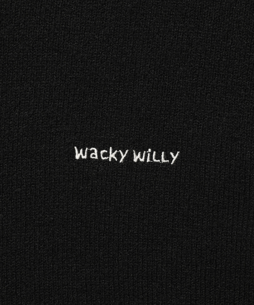 Wacky WiLLy(ワッキーウィリー)の「タイポロゴラウンドネックカーディガンブラック(カーディガン/ボレロ・レディース・その他・SMALL/MEDIUM/LARGE/X-LARGE)」の5枚目の写真